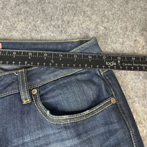 Cabi Jeans Womens 8 Slim Boyfriend Dark Wash Distressed Denim Stretch - Picture 4 of 9